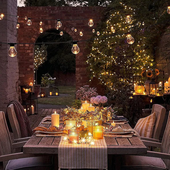 Garland 10 sorgenti luminose 10M 10xE27 Nero IP65 Apparecchio illuminante - installazioni Titolo predefinito Alessandro Design