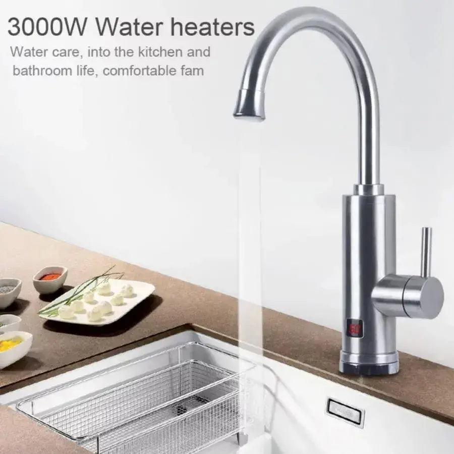 Rubinetto elettrico istantaneo per acqua calda, display LCD, cromato, rubinetti sanitari LZ701SS Titolo predefinito Alessandro Design
