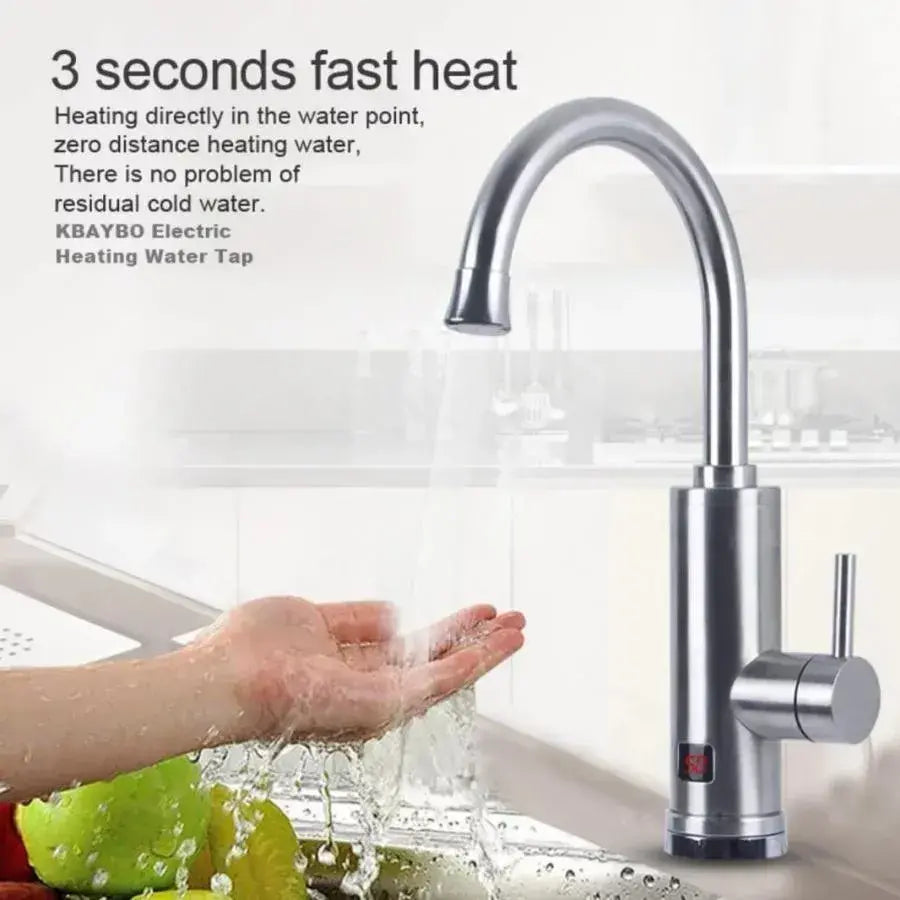 Rubinetto elettrico istantaneo per acqua calda, display LCD, cromato, rubinetti sanitari LZ701SS Titolo predefinito Alessandro Design