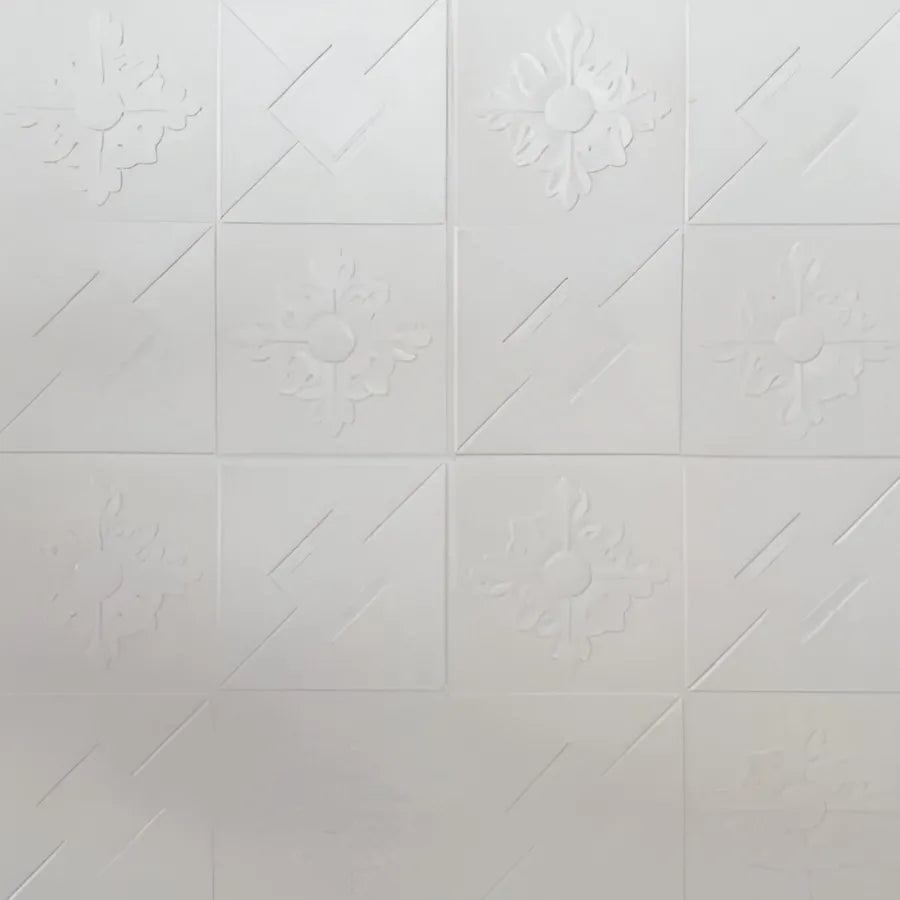 Set di 10 sfondi autoadesivi in ​​schiuma morbida 3D, 70 cm x 70 cm x 2 mm, titolo predefinito dello sfondo 3D bianco Alessandro Design