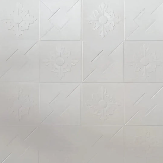 Set di 10 sfondi autoadesivi in ​​schiuma morbida 3D, 70 cm x 70 cm x 2 mm, titolo predefinito dello sfondo 3D bianco Alessandro Design