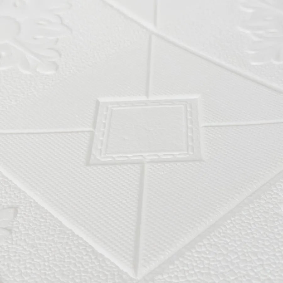 Set di 10 sfondi autoadesivi in ​​schiuma morbida 3D, 70 cm x 70 cm x 2 mm, titolo predefinito dello sfondo 3D bianco Alessandro Design