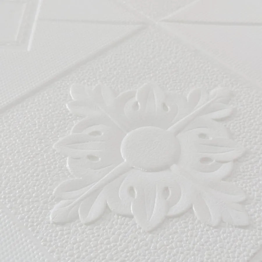 Set di 10 sfondi autoadesivi in ​​schiuma morbida 3D, 70 cm x 70 cm x 2 mm, titolo predefinito dello sfondo 3D bianco Alessandro Design