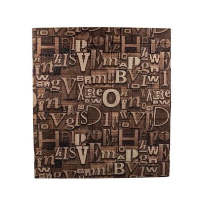 Set di 10 carte da parati 3D autoadesive marroni in morbida schiuma, 80 cm x 70 cm x 6 mm, carta da parati 3D con motivo a lettere marrone chiaro Titolo predefinito Alessandro Design