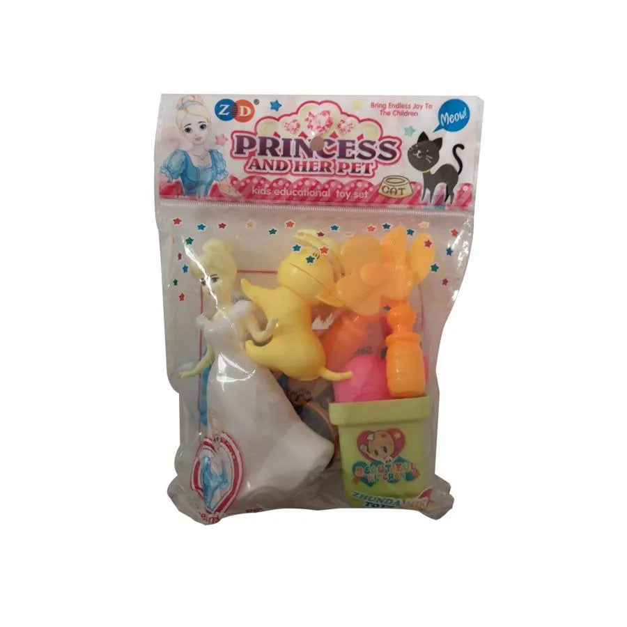 Set di giocattoli in plastica principessa e gattino, plastica, 9 pezzi Titolo predefinito Alessandro Design