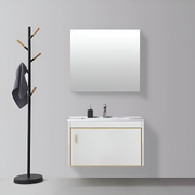 Set mobili da bagno con specchio, Bianco, PVC, T356/40 Mobili da bagno Titolo predefinito Alessandro Design