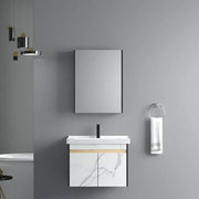 Set Mobili da Bagno con Specchio 61x48 cm 3 Pezzi Bianco Titolo predefinito Alessandro Design