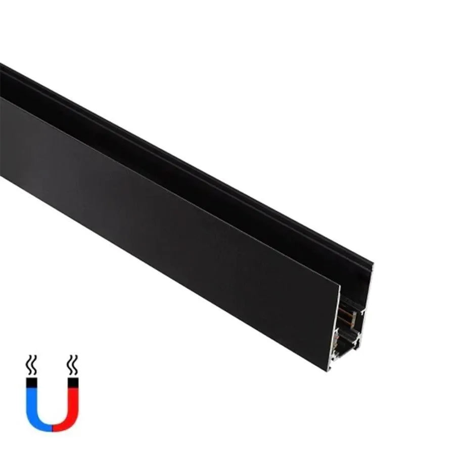 Binario Applicato per Proiettori Magnetici, 1m, Binario Magnetico Nero Titolo predefinito Alessandro Design
