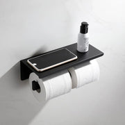 Porta carta igienica doppio con porta telefono/profumo nero GJ603 Porta carta igienica Titolo predefinito Alessandro Design