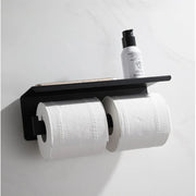 Porta carta igienica doppio con porta telefono/profumo nero GJ603 Porta carta igienica Titolo predefinito Alessandro Design