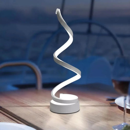 Veioza LED Genom, 24W, Luce Fredda/Calda/Neutra, Plastica e Metallo, Bianco Veioze & Lampadare Titolo predefinito Alessandro Design