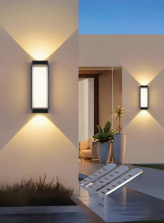 AX217 Applique LED da Esterno e Interno, 2 Sorgenti x 10W, Metallizzato, Nero, 3000K Applique da Esterno Titolo predefinito Alessandro Design