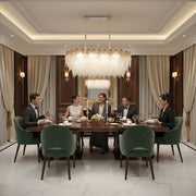 Lampadario Cristallo MURANO Supremo 10xE14, 100x40 cm, Oro, Altezza Regolabile, Metallo e Cristallo