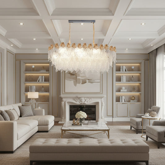 Lampadario Cristallo MURANO Supremo 10xE14, 100x40 cm, Oro, Altezza Regolabile, Metallo e Cristallo