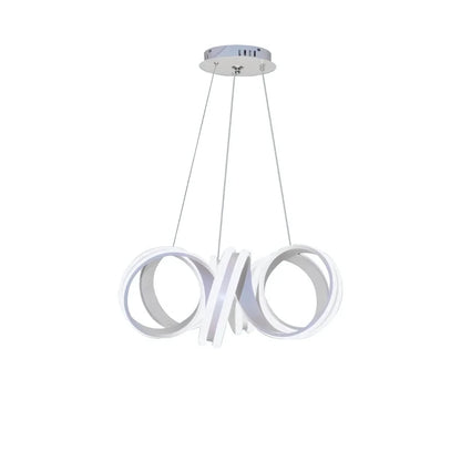 Lampadario LED a sospensione con telecomando INFINITY TWIST 180W, Ondulata, Luce Fredda/Calda/Neutra, Dimmerabile, Bianco, Altezza Regolabile Lampadari Moderni Titolo predefinito Alessandro Design