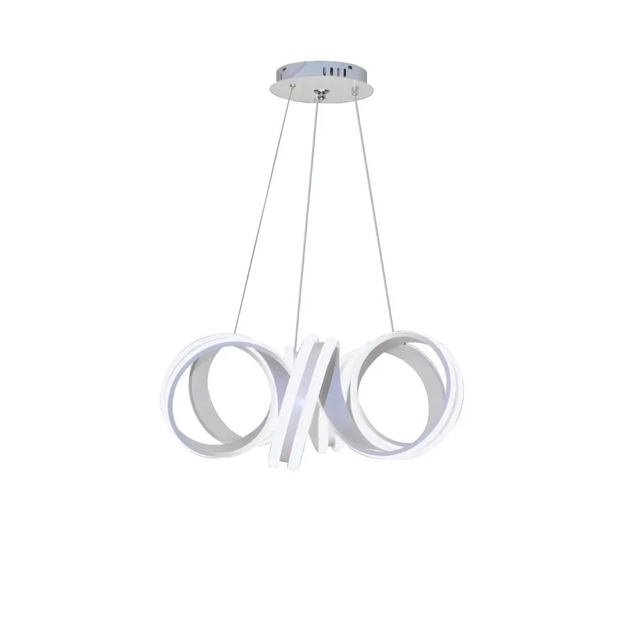 Lampadario LED a sospensione con telecomando INFINITY TWIST 180W, Ondulata, Luce Fredda/Calda/Neutra, Dimmerabile, Bianco, Altezza Regolabile Lampadari Moderni Titolo predefinito Alessandro Design