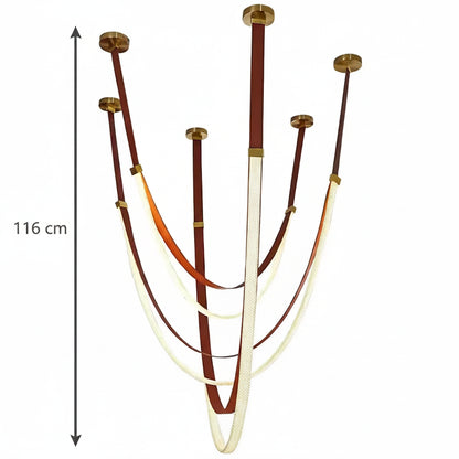 Candelabro Moderno, LED, ARIA Largo, 34W, Luce calda, Marrone Candelabro Moderno Titolo predefinito Alessandro Design