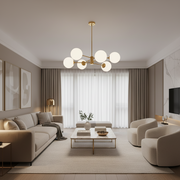 Lampadario a sospensione LOFT, 6x E27, Oro