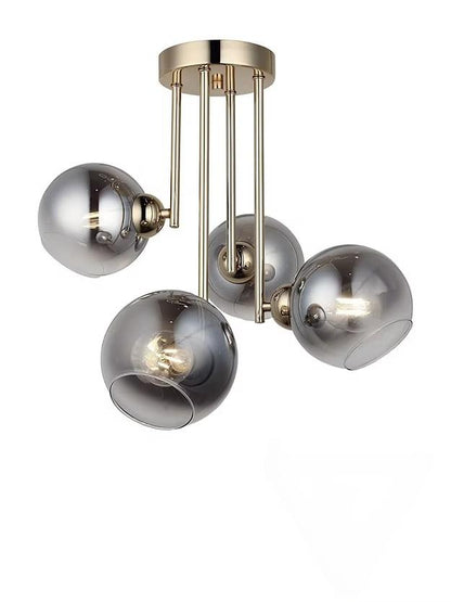 Lampadario moderno MODUS a lampadina, 4x E27, Oro, Metallo Lampadari moderni Titolo predefinito Alessandro Design