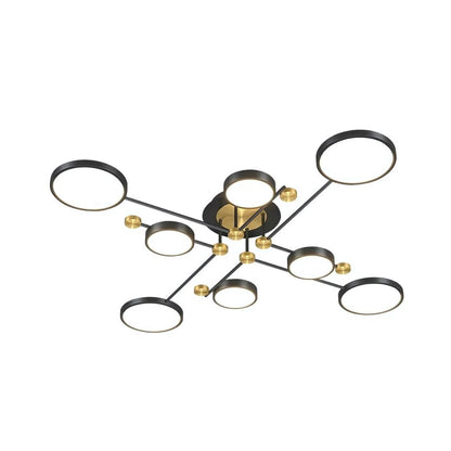 Lampadario LED con Telecomando MARIA, 44W, 8 Elementi, Luce Calda/Fredda/Neutra, Dimmerabile, Nero/Oro Lampadari LED con Telecomando Titolo predefinito Alessandro Design