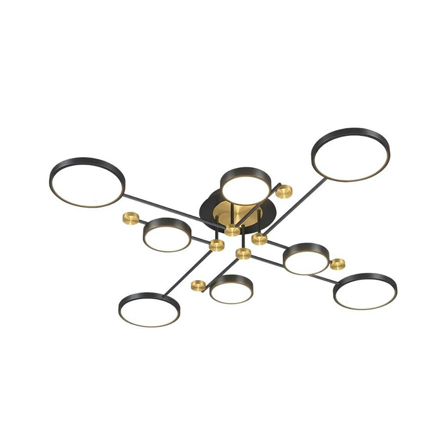 Lampadario LED con Telecomando MARIA, 44W, 8 Elementi, Luce Calda/Fredda/Neutra, Dimmerabile, Nero/Oro Lampadari LED con Telecomando Titolo predefinito Alessandro Design