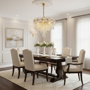 Lampadario in Cristallo BLOSSOM Magno, 8xE14, 60cm, Oro Lucido, Altezza Regolabile, Metallo e Cristallo Lampadari in Cristallo Titolo predefinito Alessandro Design