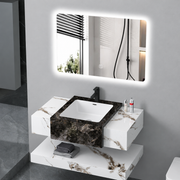 Set mobili da bagno VANTA, 80 cm, 3 pezzi, mobili da bagno bianchi Titolo predefinito Alessandro Design